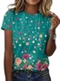 Regular Fit Crew Neck Cotton Casual T-Shirt