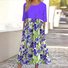 Cotton Floral Casual Dress With No