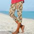 Floral Tight Cotton Casual Pants