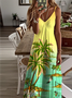 Coconut Tree Casual V Neck Regular Fit Dress With No Belt