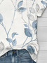 Women's Floral Print Casual Crew Neck Short Sleeve T-Shirt