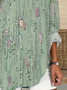 Women's Printed Casual V-Neck Shirt