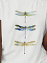 Women's Dragonfly Print Casual Round Neck Short Sleeve T-Shirt