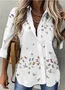 Shirt Collar Casual Floral Shirt