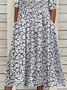 Women's Short Sleeve Summer As Picture Floral Printing Crew Neck Daily Going Out Casual Maxi H-Line Shift Dress Dress