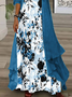 Women's Floral Spring Print Two Piece Dress