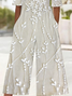 Women's H-Line V Neck Daily Going Out Casual Printing Floral Summer Ankle Pants Jumpsuit Romper