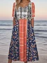 Cotton Casual Regular Fit Crew Neck Dress With No