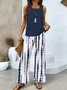 Casual Regular Fit Crew Neck Two-Piece Set