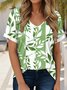 Plants Regular Fit Casual Cotton T-Shirt