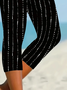 Women's Striped Print Casual Leggings