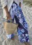 Loose Gradient Pattern Simple Pants