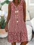 Cotton Casual Dress With No