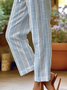 Women's Striped Print Casual Pants