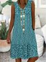 Cotton Casual Dress With No