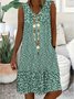 Cotton Casual Dress With No