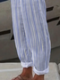 Women's Striped Print Casual Pants