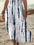 Women's Striped Print Casual V-Neck Short Sleeve Dress