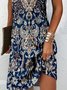 Floral Regular Fit Cotton Casual Dress With No