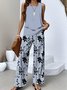 Floral Casual Two-Piece Set With No