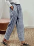 Women's Striped Print Casual Pants