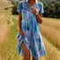 Cotton Floral Regular Fit Casual Dress With No