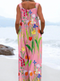 Casual Linen Blend Others Floral Jumpsuit