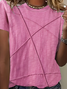 Plain Casual Jersey Loose T-Shirt