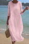 Loose Casual Dress With No
