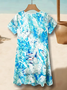 Cotton Casual Dress With No