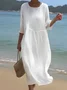 Loose Casual Dress With No