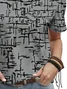 Women's Abstract Print Casual Round Neck Short Sleeve T-Shirt