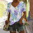 Floral Regular Fit Cotton Casual T-Shirt