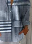 Women's Striped Stitching Printed Casual Shirt