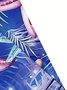 Casual Regular Fit Ocean Pattern Pants