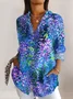 Geometric Casual V Neck Shirt