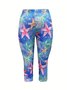 Casual Regular Fit Ocean Pattern Pants