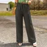 Women's Harem Pants Daily Outing Pants Pocket Elastic Waist Khaki Casual Solid Color Wide Leg Cotton Linen Loose Pants
