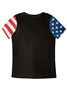 America Flag Casual V Neck T-Shirt