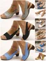 Spring and summer new fish mouth beach thick heel one word buckle simple thick heel high heel women's sandals