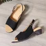 Spring and summer new fish mouth beach thick heel one word buckle simple thick heel high heel women's sandals