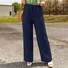 Women's Harem Pants Daily Outing Pants Pocket Elastic Waist Khaki Casual Solid Color Wide Leg Cotton Linen Loose Pants