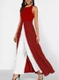 Women's Bodycon Tank Crew Neck Daily Going Out Casual Plain Summer Ankle Pants Jumpsuit Romper