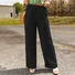 Women's Harem Pants Daily Outing Pants Pocket Elastic Waist Khaki Casual Solid Color Wide Leg Cotton Linen Loose Pants