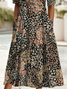 Women's Floral Print V-Neck Dress
