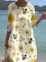 Vacation Regular Fit Daisy Dress With No