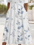 Women's Floral Print V-Neck Dress