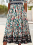 Women's Short Sleeve Summer As Picture Floral Printing Crew Neck Daily Going Out Casual Maxi H-Line Shift Dress Dress