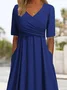 Women's Casual V-Neck Short Sleeve Dress