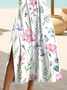 Women's Floral Print Casual Round Neck Short Sleeve Dress